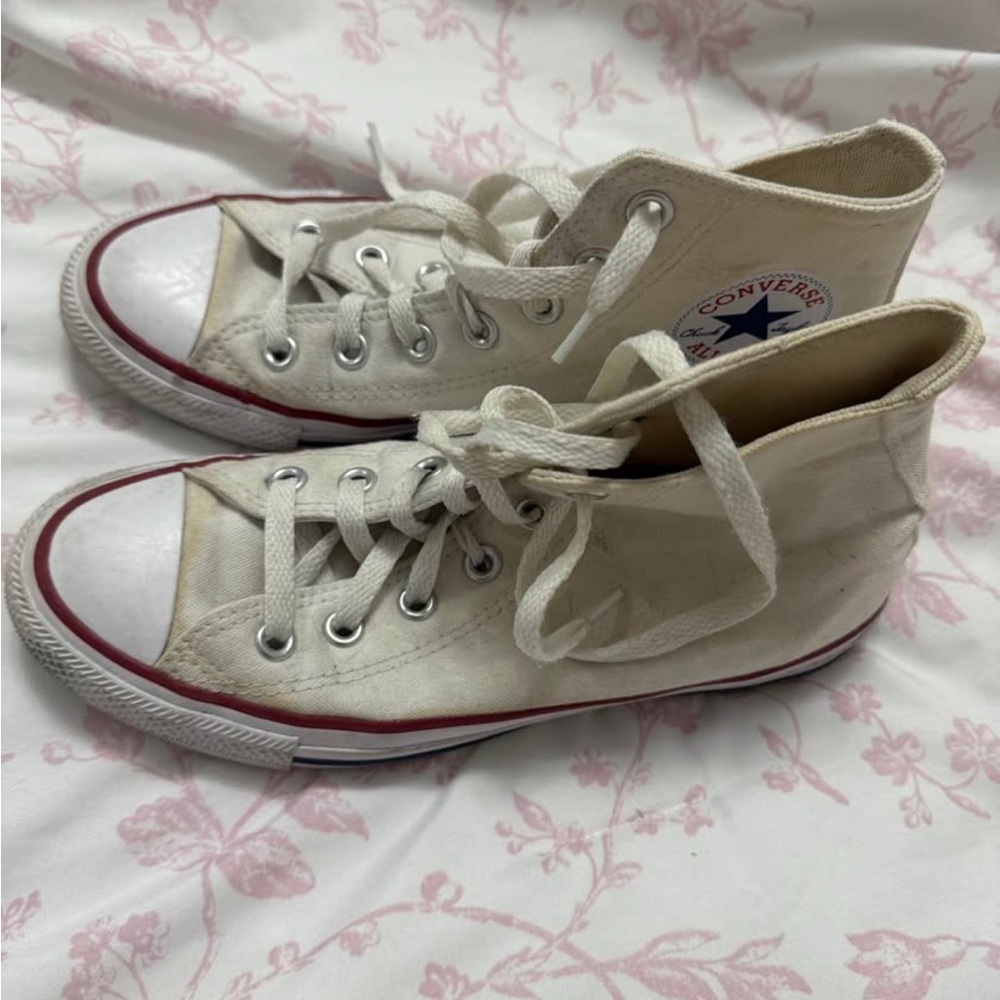 Converse Cream Canvas Sneakers